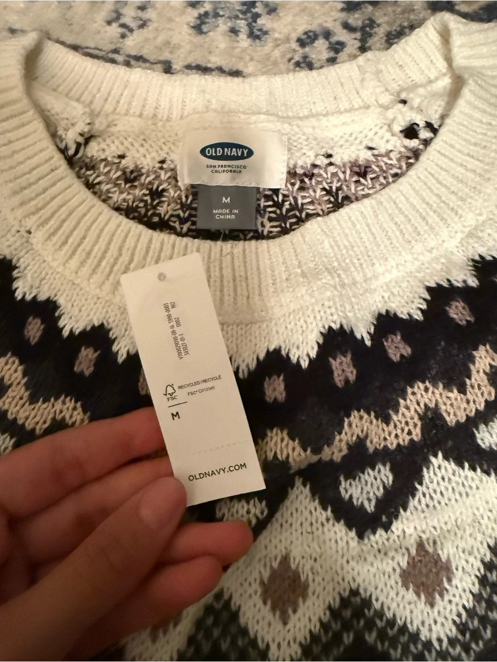 NWOT Old Navy Fair Isle Crew-Neck Sweater
